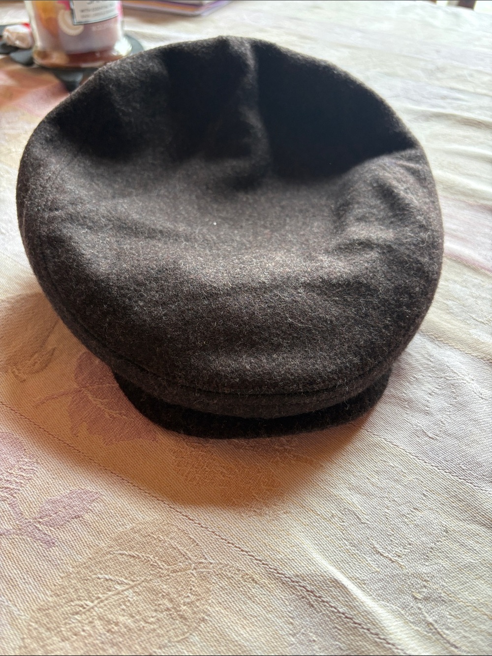 Classic Men's Black Wool Flat Cap